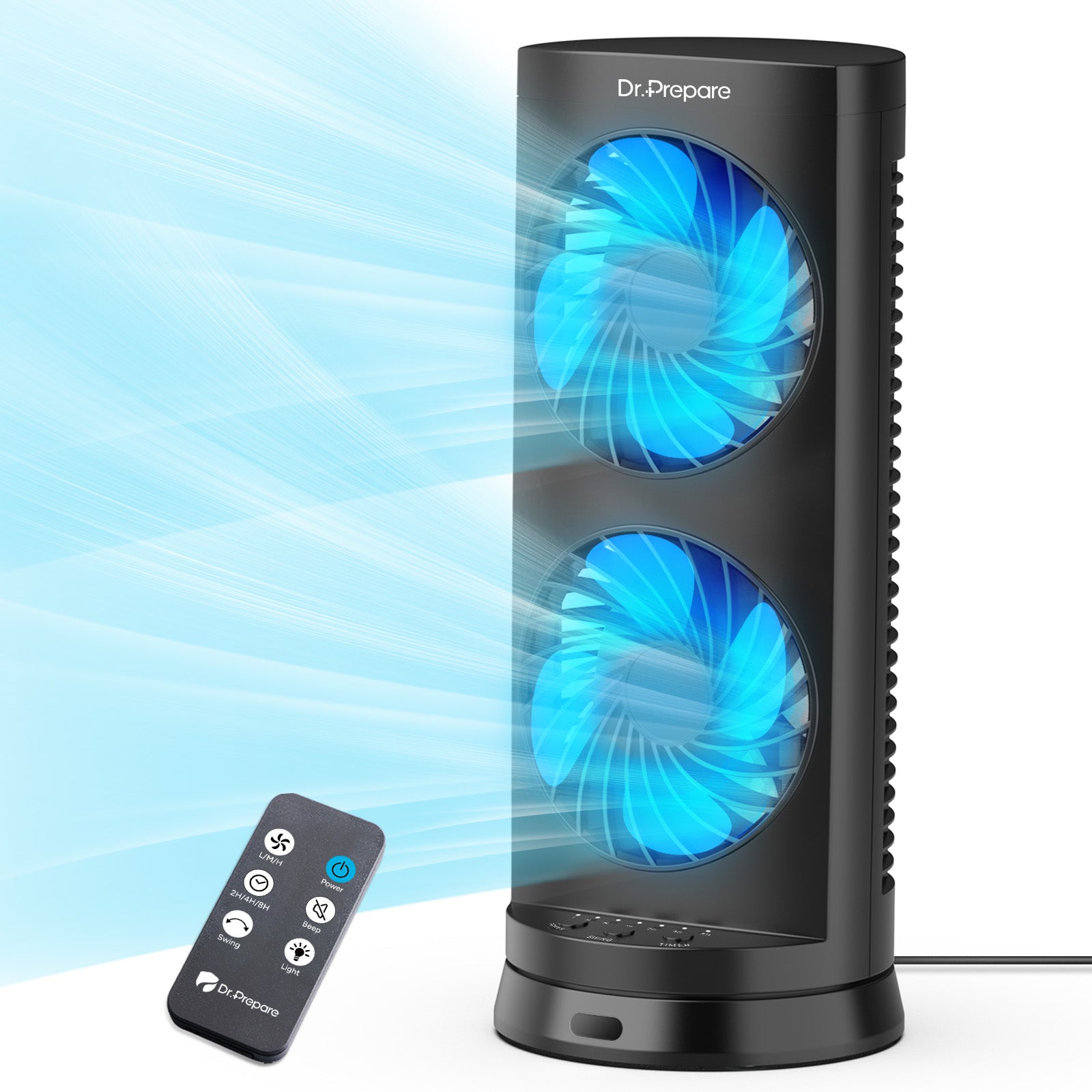 Upgraded Dual Oscillating Tower Fan