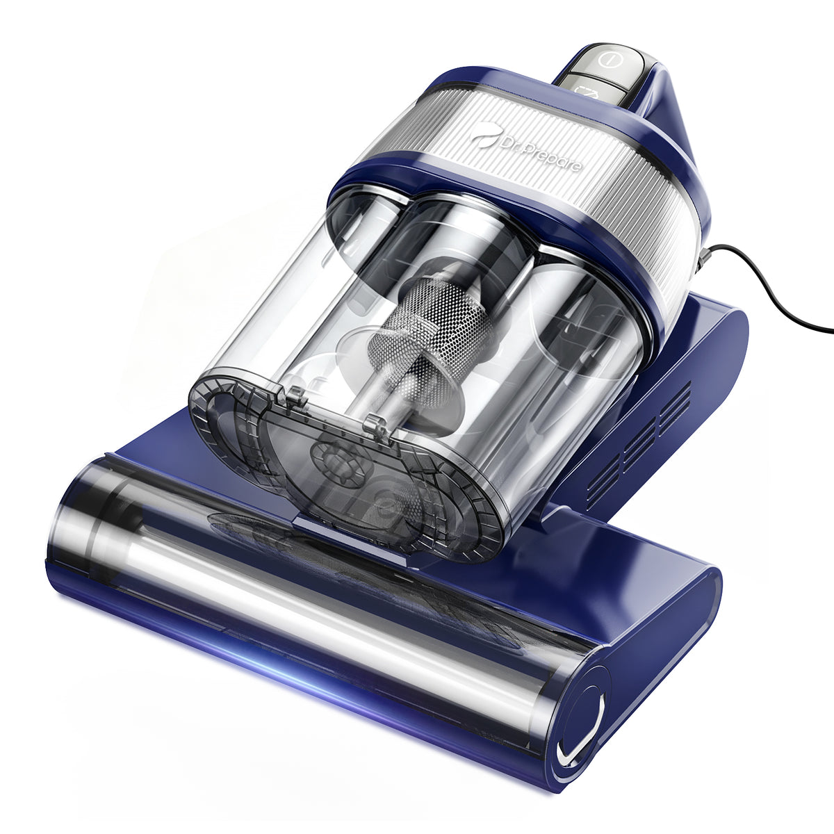 Dr.Prepare Mattress Vacuum Cleaner, 18kPa Powerful Suction, 42000RPM, Smart Dust Detection, 2 Cleaning Modes, 650W Motor, 40,000Hz Vibration, 0.8L Dust Cup, UV-C Light for Mattresses, Beds, Cribs & Sofas