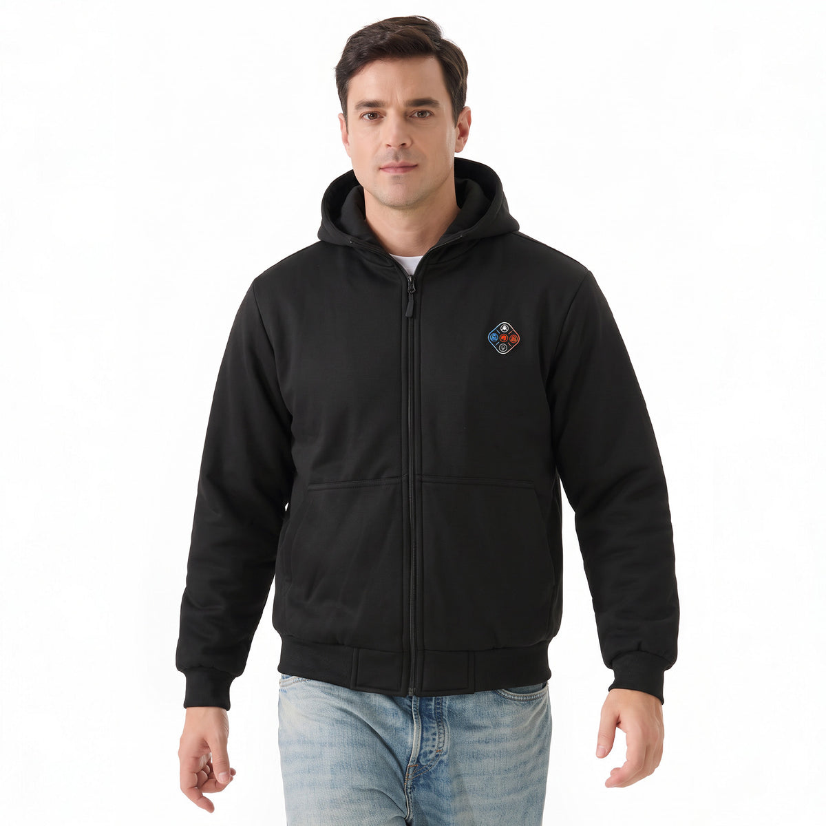 DR.PREPARE Unisex Full-Zip Heated Hoodie with 16000mAh Battery Pack