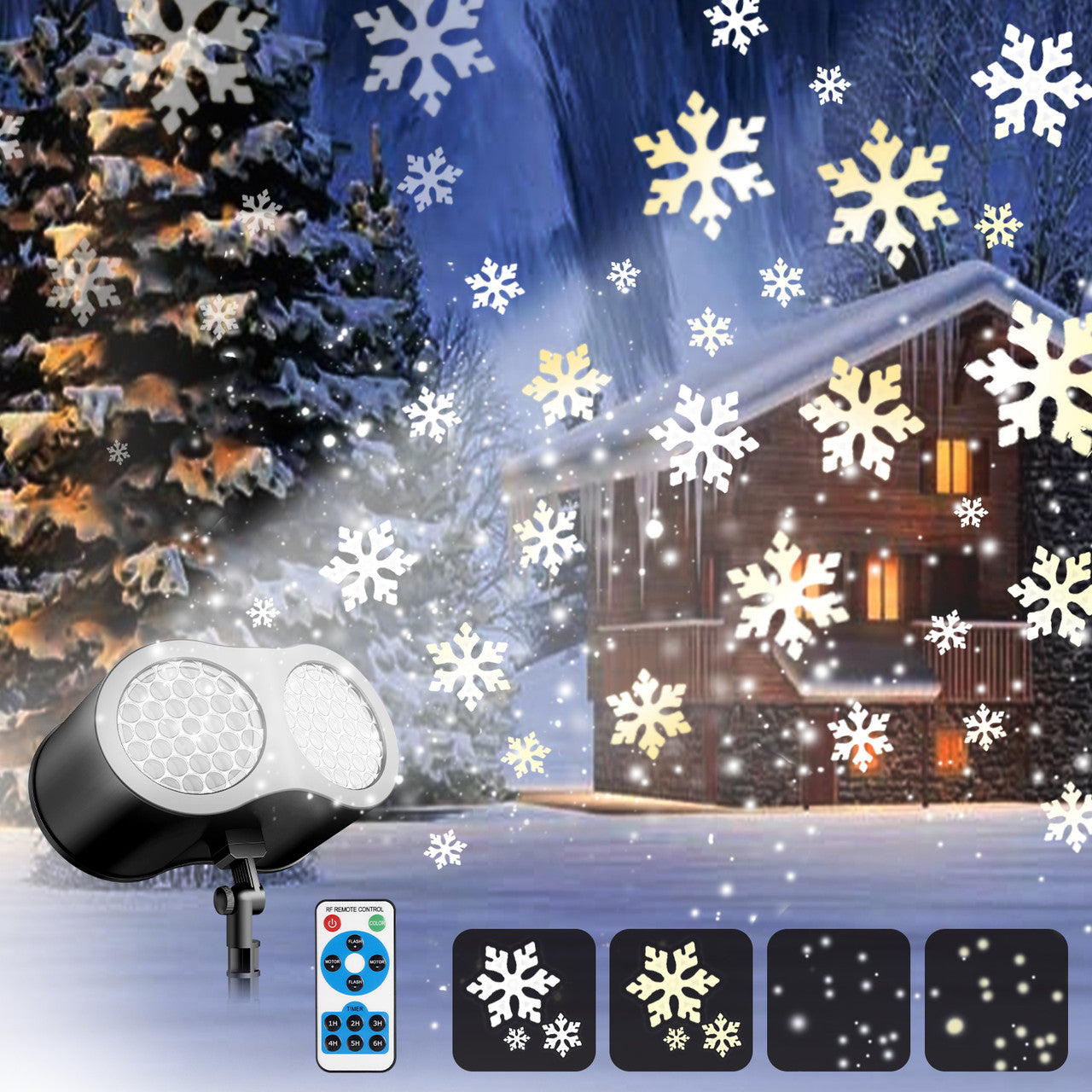 1. Snowflake projector lights outdoor