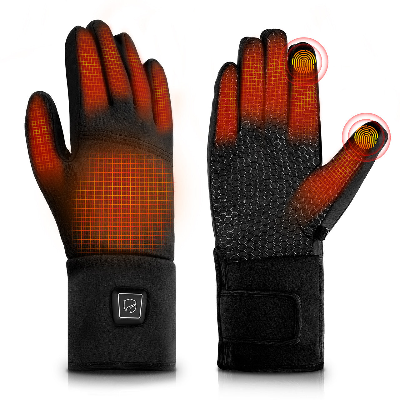 Dr. Prepare Heated Gloves for Men Women, 3200mAh Rechargeable Electric Battery, Thin Heated motorcycle Work Gloves Liners, Touch Screen Gloves Winter Hand Warmer for hunting skiing Snowboarding