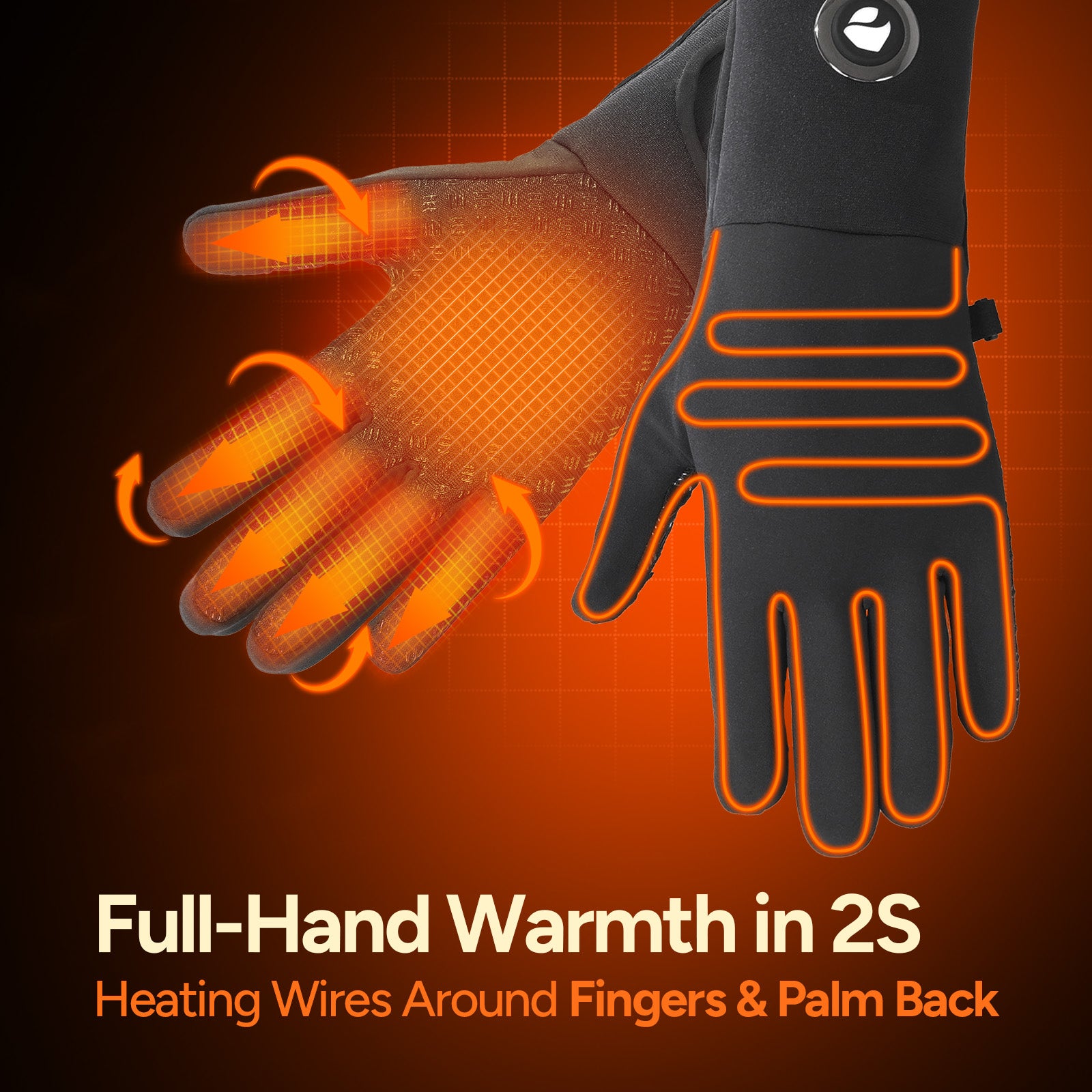 Heated Gloves with 7.4V 3200mAh Battery