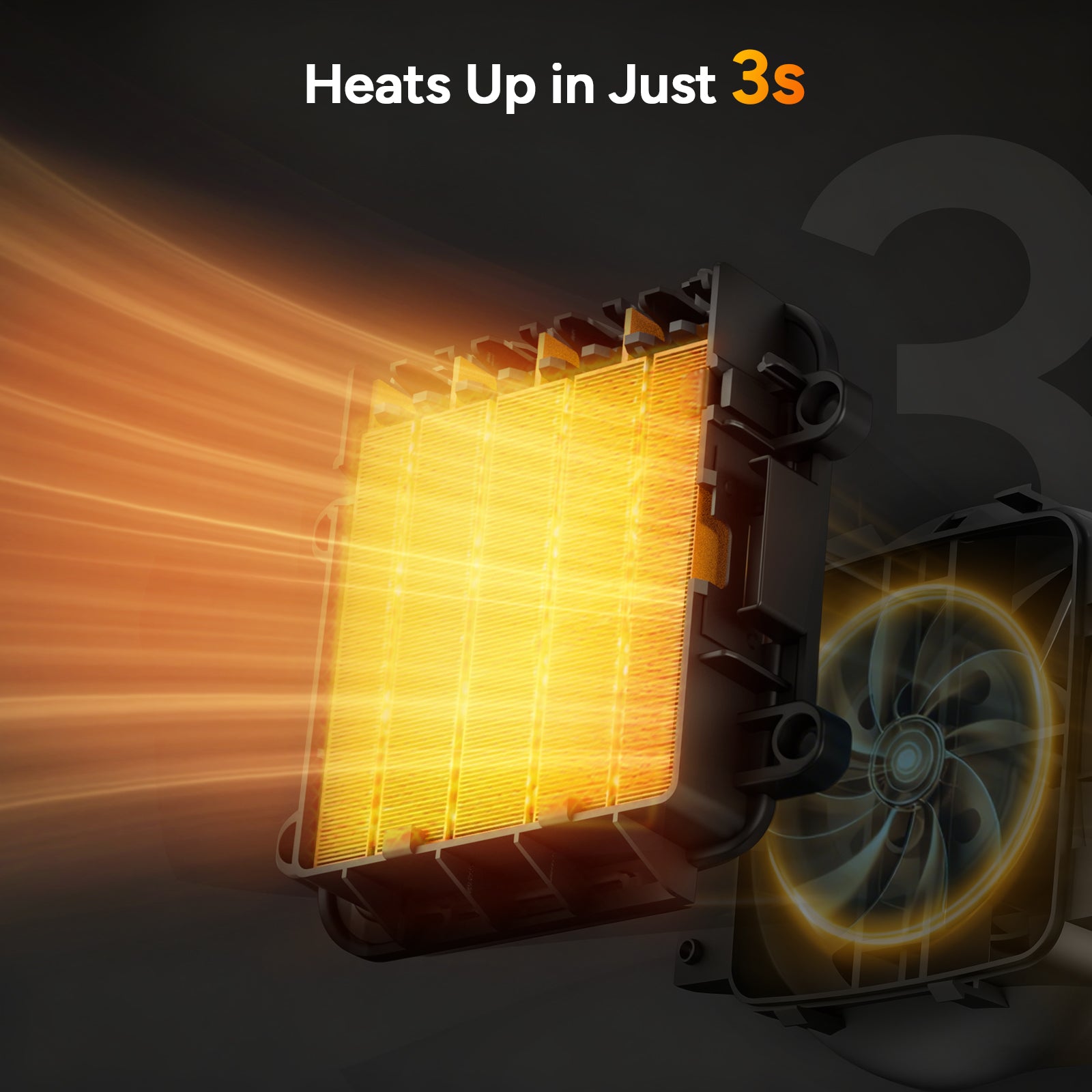 Portable Electric Space Heater (Knob Control)