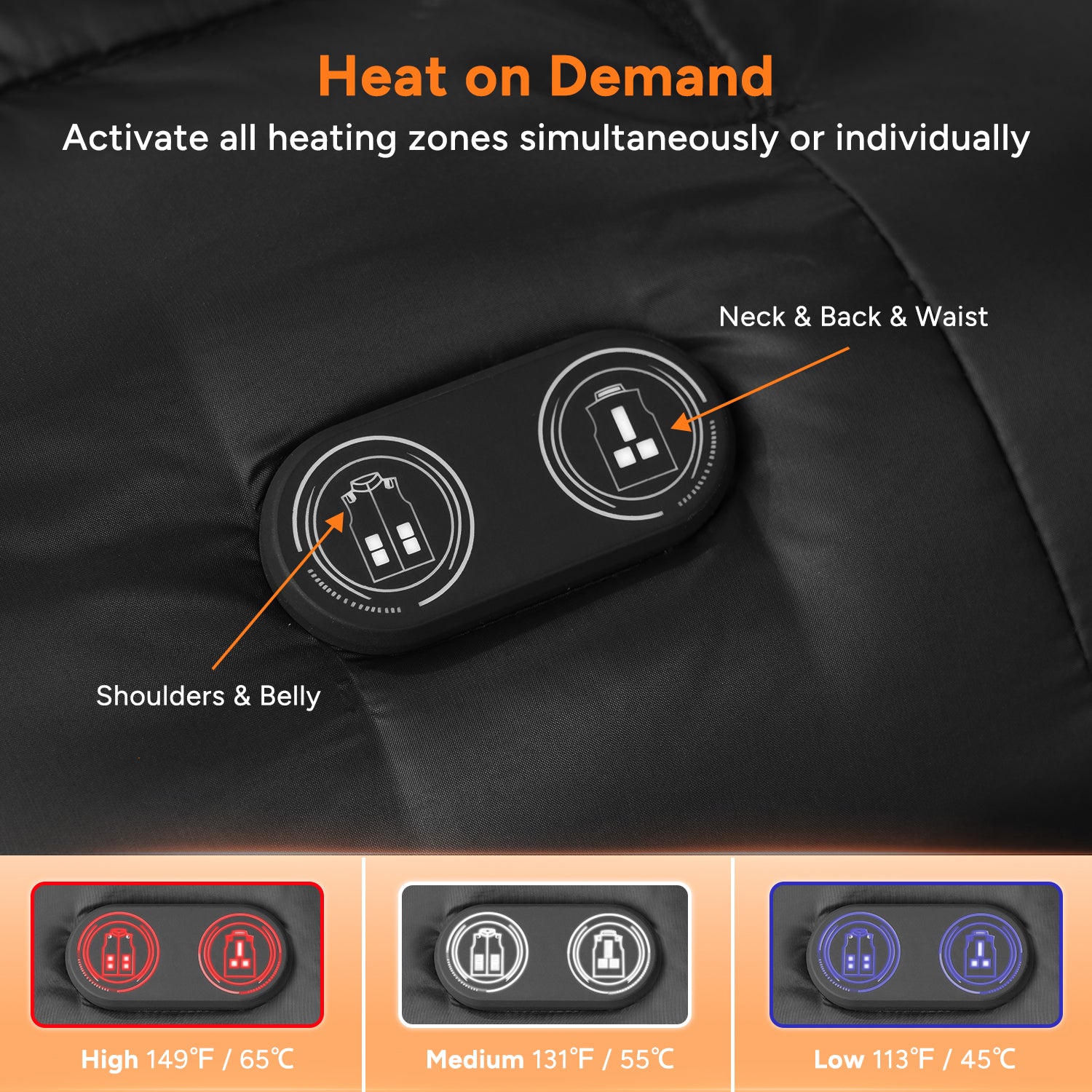 Electric Ultra-Soft Heated Vest with 16000mAh Battery Pack