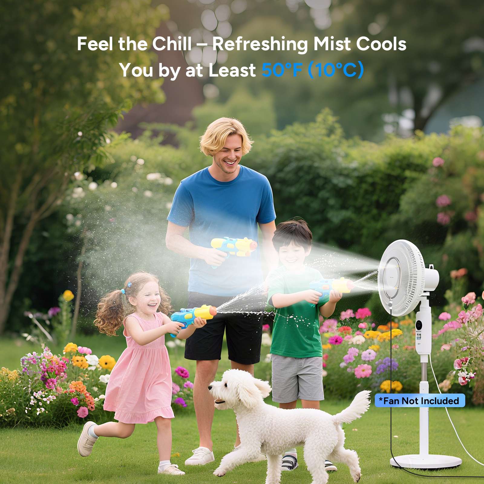 Outdoor Portable Misting Fan Kit