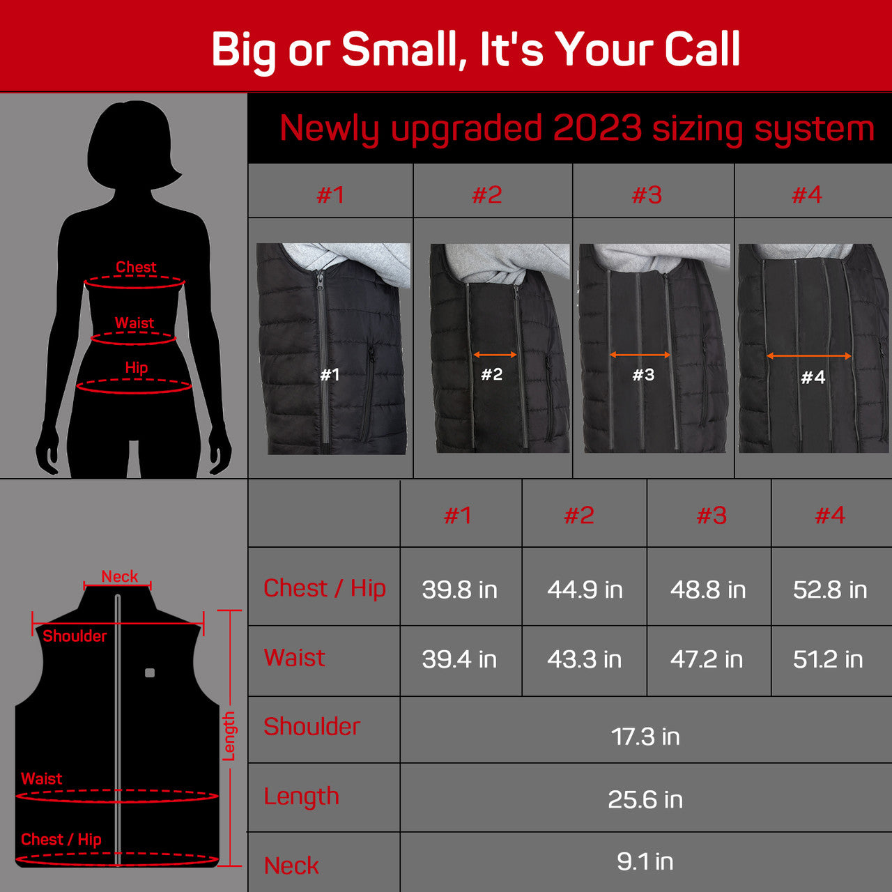 Women’s Adjustable Size Heated Vest