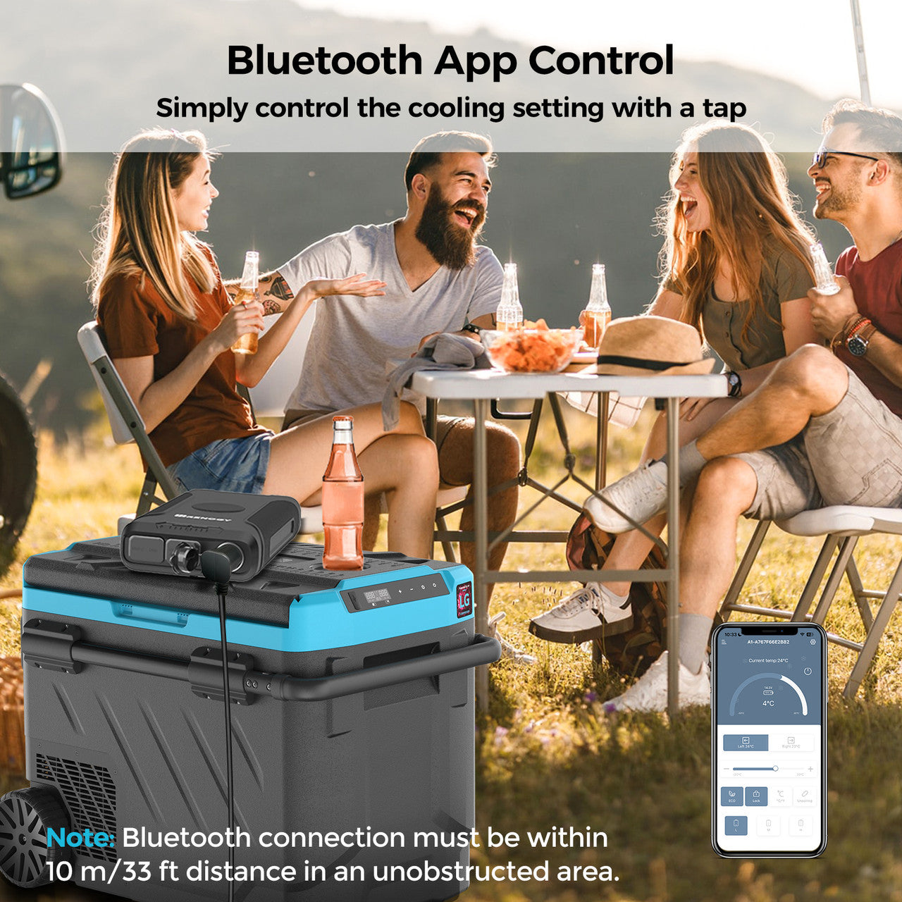 5. portable fridge with app control