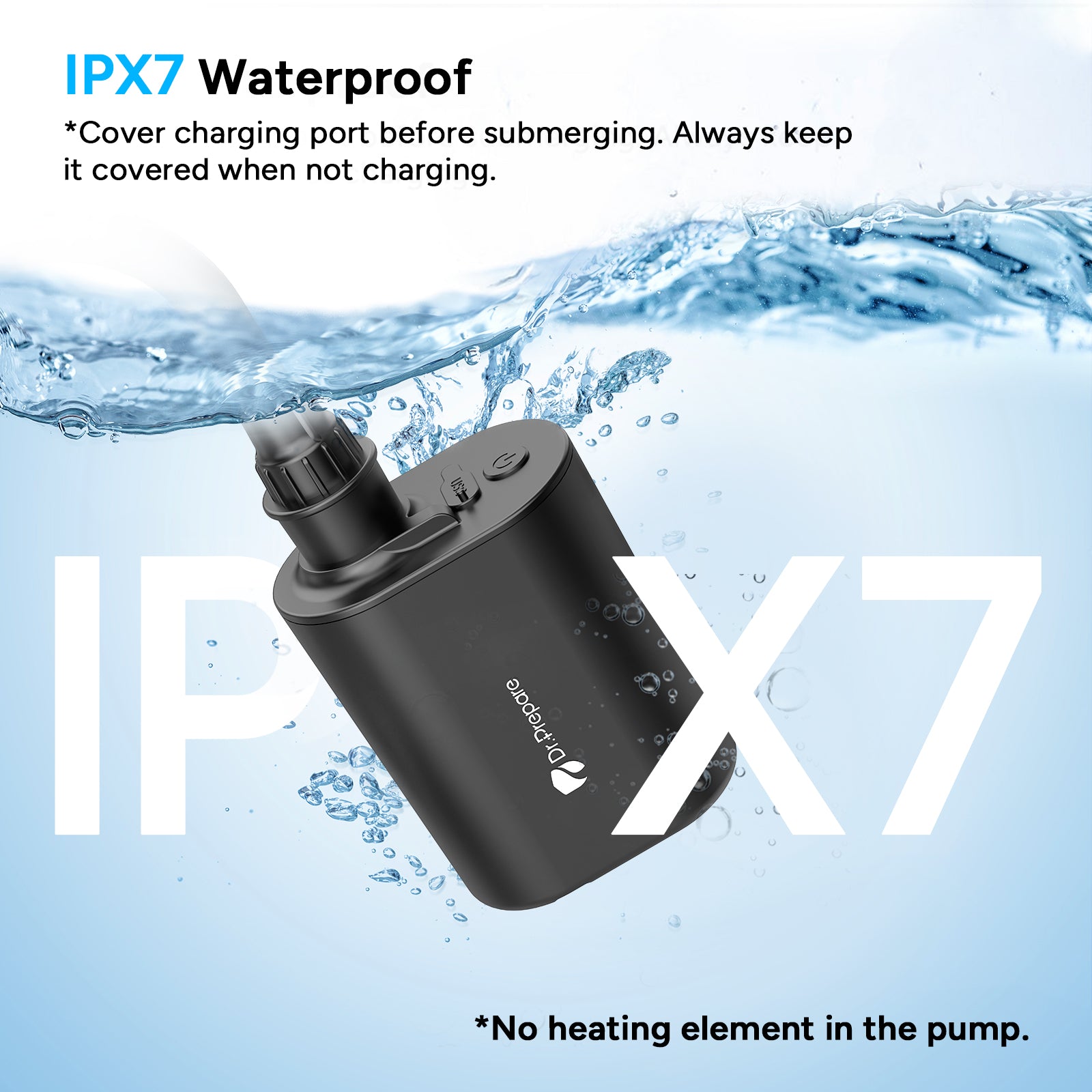 (Back Order 25/9)8000mAh Portable Shower Pump