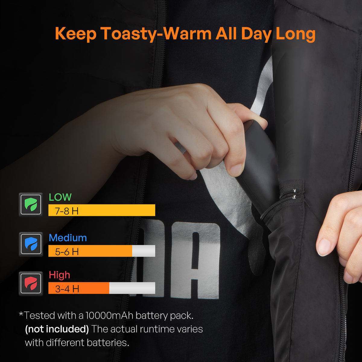 DR.PREPARE Heated Vest with Hooded Outerwear for Men Women S-2XL