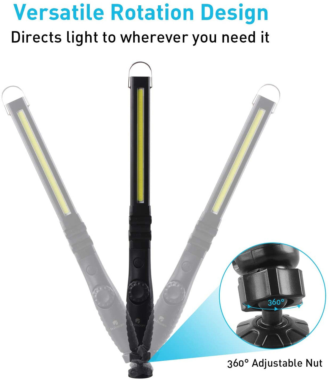 700-lumens 3200mAh Foldable Rechargeable LED Work Light