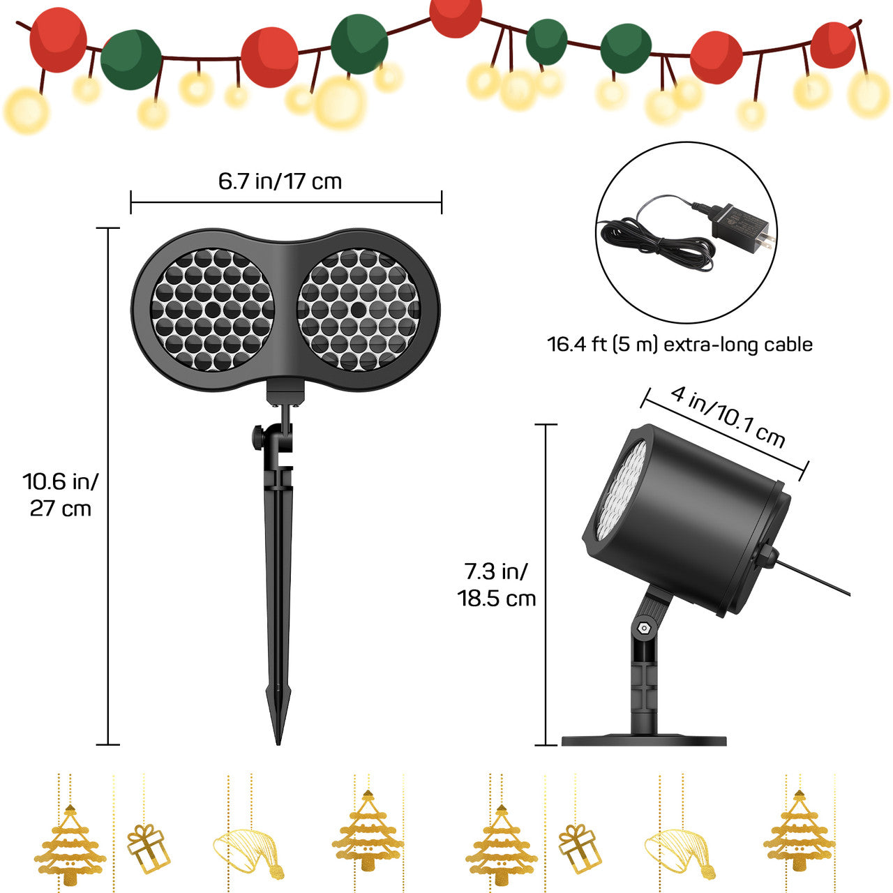6. Snowflake lights outdoor