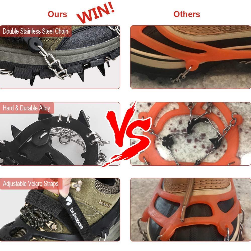 Dr. Prepare Ice Cleats, Ice Grippers & Crampons, Traction Cleats