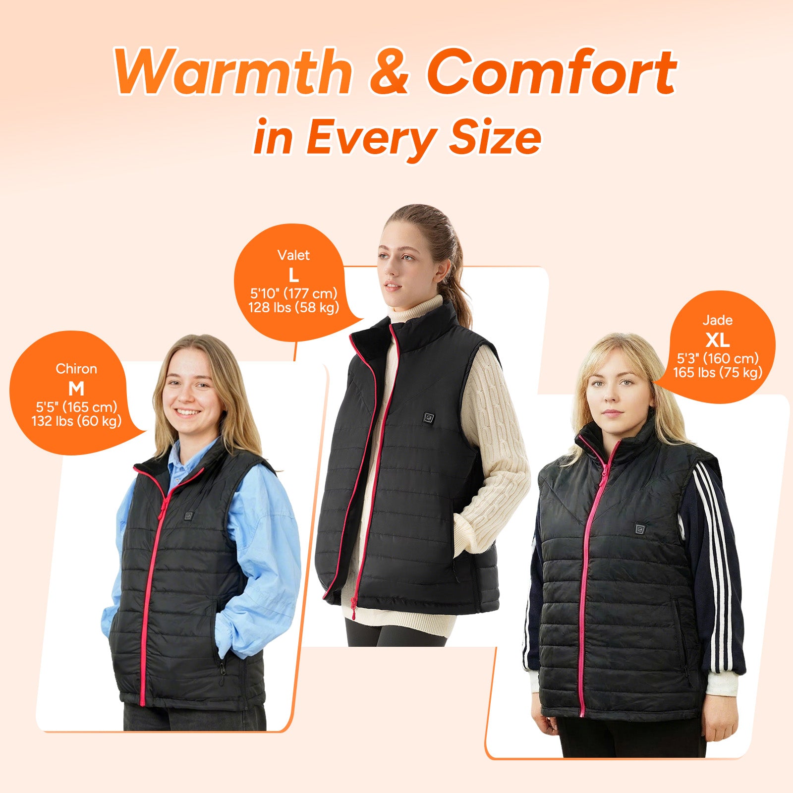 Dr. Prepare Women’s Heated Vest, Lightweight Heating Vest for Women with 3 Heating Levels