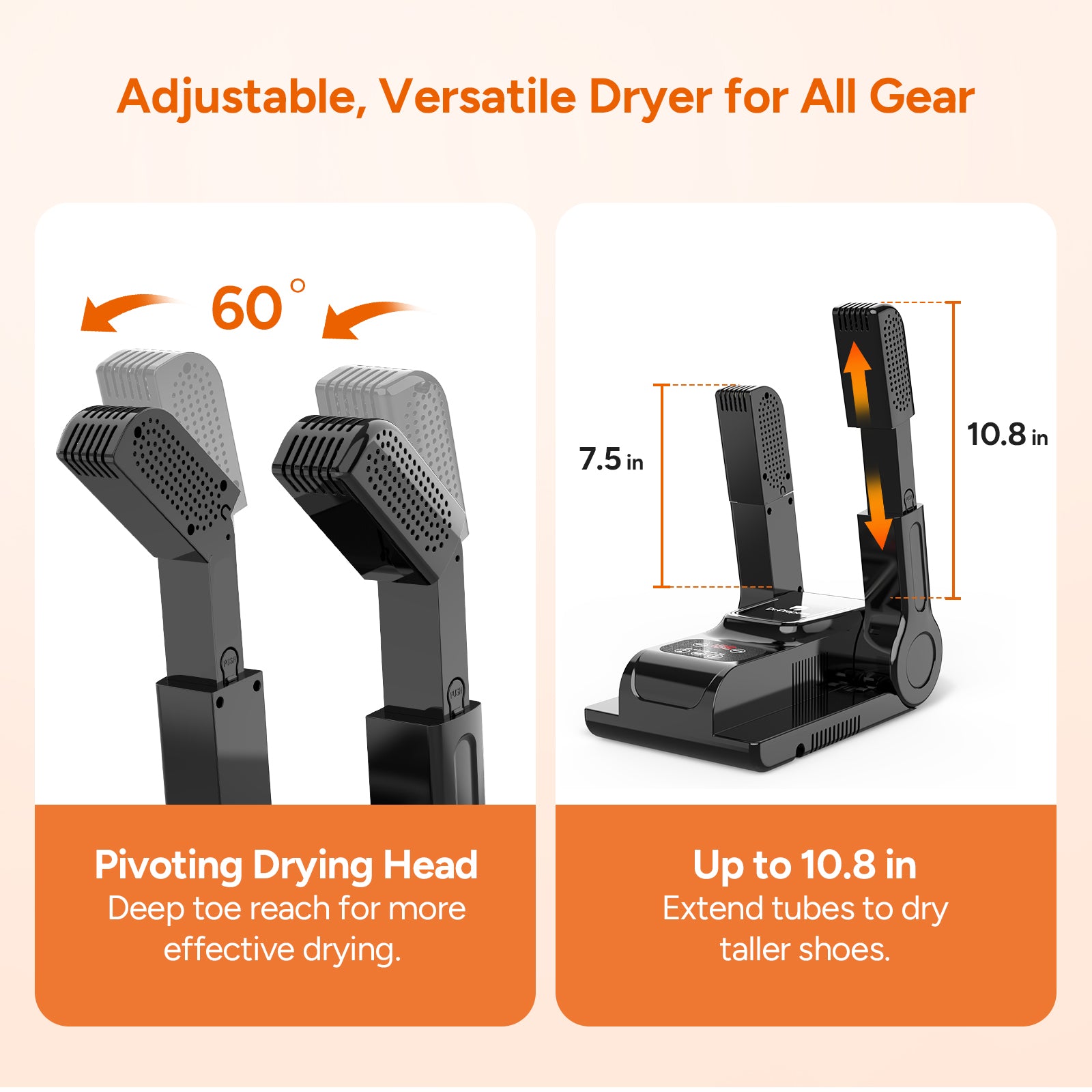Dr.Prepare Upgraded Shoe Dryer with 180-min Auto-off Timer