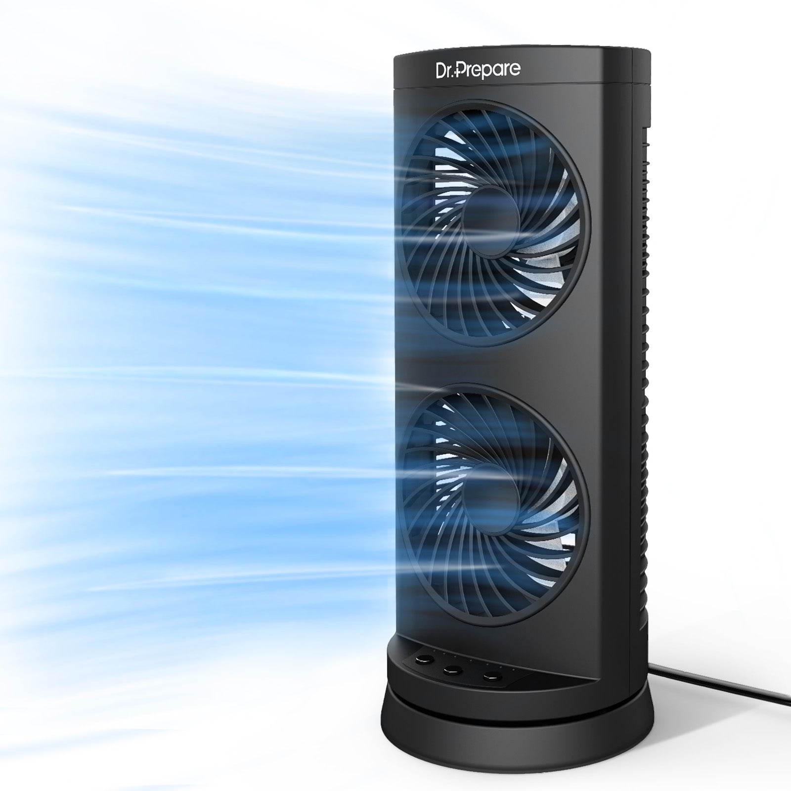 12 inch Dual Oscillating Tower Fan