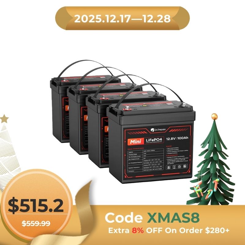 Mini 12V 100Ah LiFePO4 Lithium Battery – 10-Year Warranty