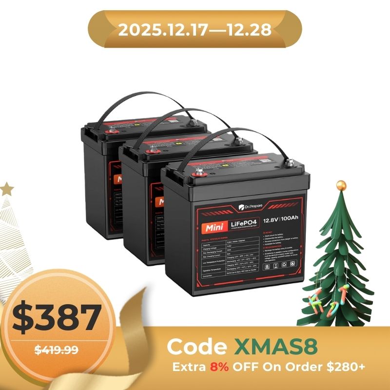 Mini 12V 100Ah LiFePO4 Lithium Battery – 10-Year Warranty