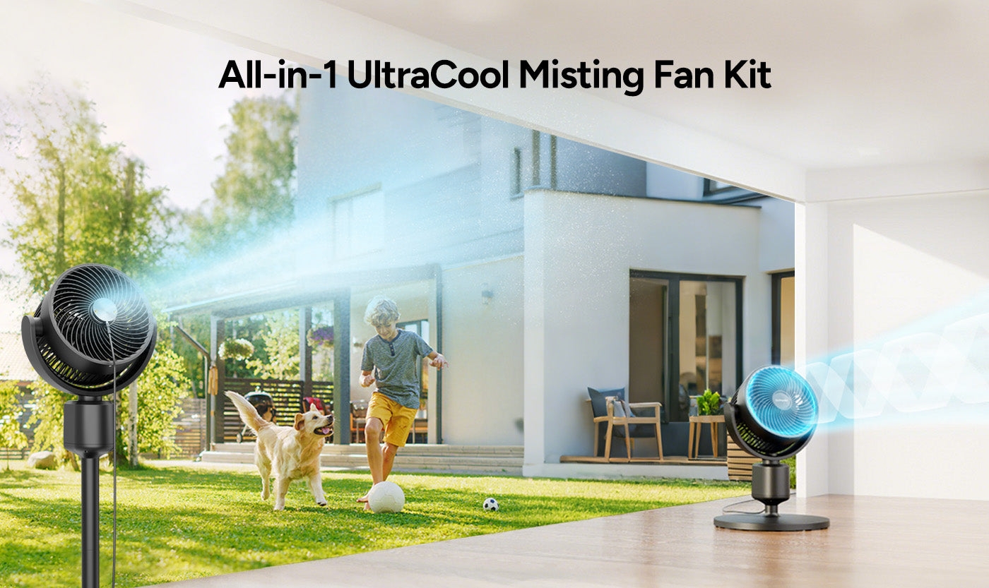 From Patio to Bedroom,  Stay Cool with Dr.Prepare’s Adjustable Misting Fan