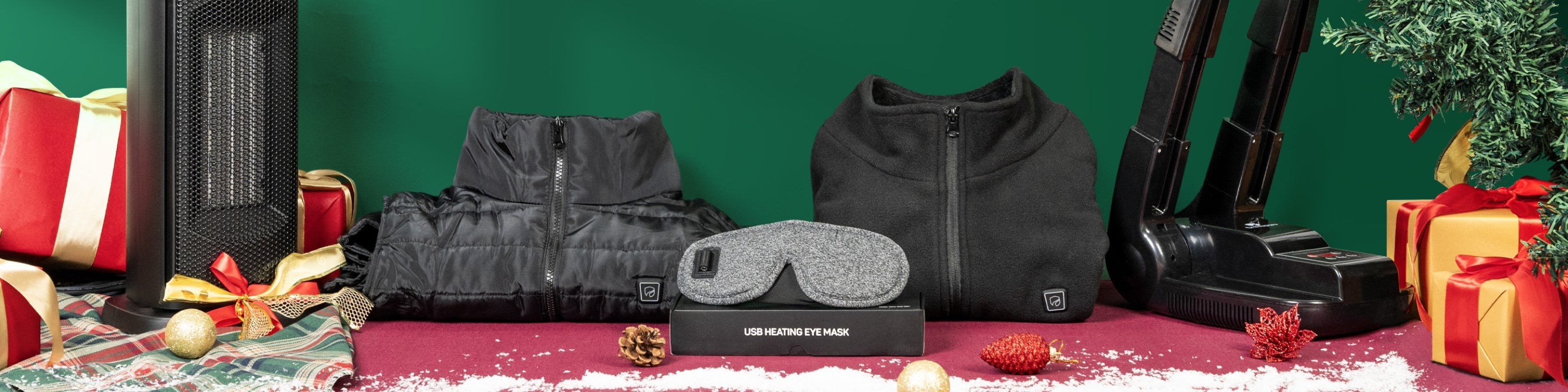 Stay warm this winter with Dr.Prepare heated vests, space heaters, shoe dryers, and heated eye masks.