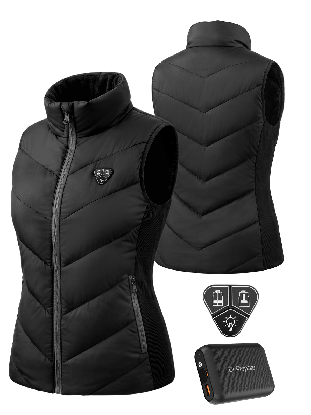 DR.PREPARE Heated Vest for Women, Contoured Fit, 16000mAh, 7.4V, 7H Heat