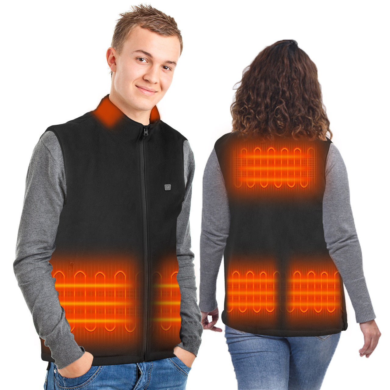 Dr. Prepare Heated Vest for Men Women, Unisex Warming Heated Fleece Vest, Lightweight USB Smart Electric Heated Jacket with Adjustable Size for Hiking Hunting (Battery Pack Not Included)