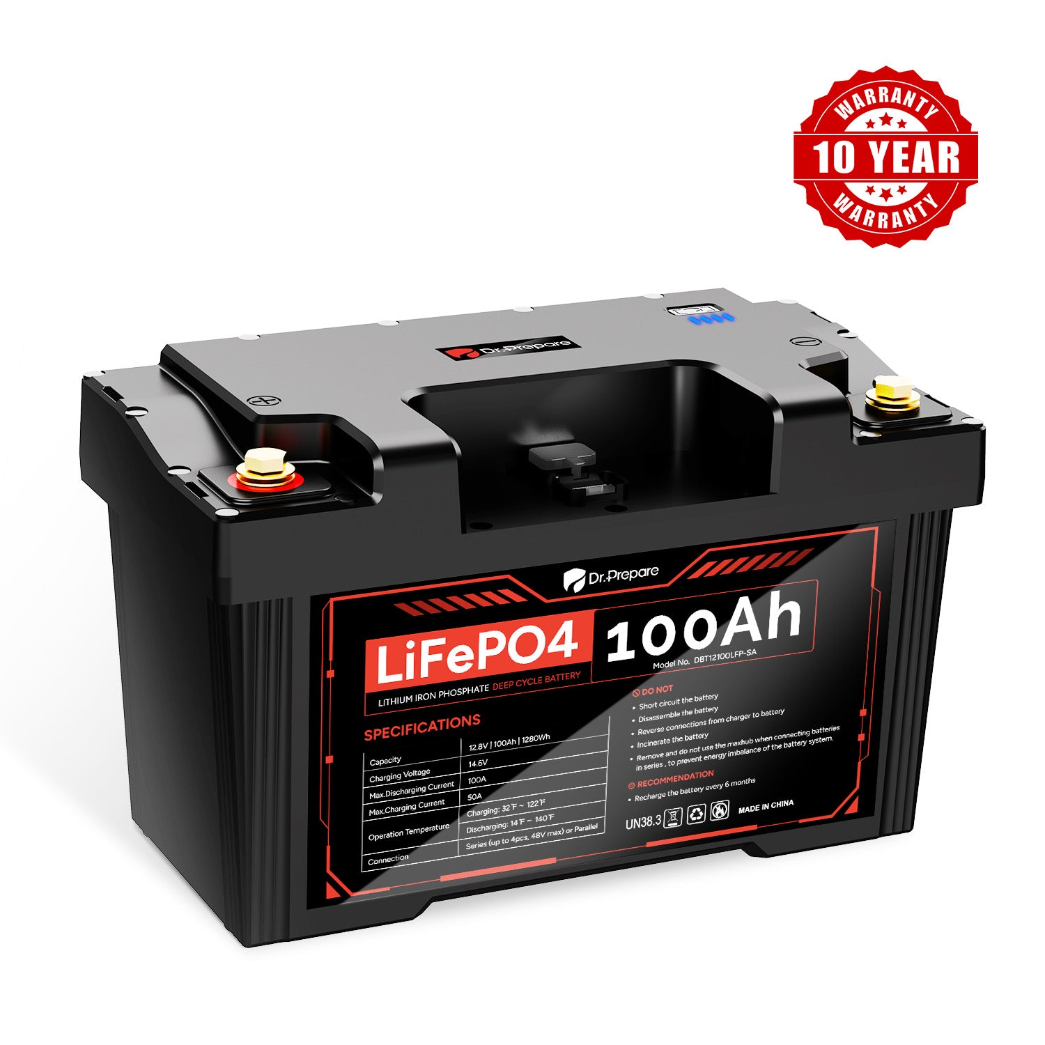 2-in-1 PowerMax 100Ah 12V LiFePO4 Battery & 1280Wh Portable Power Station (Upgraded)