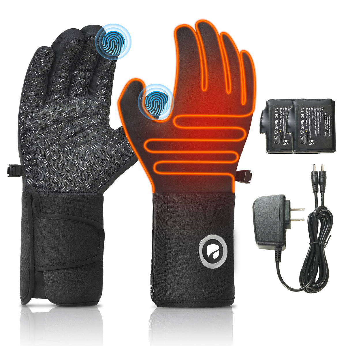 Heated Gloves with 7.4V 3200mAh Battery