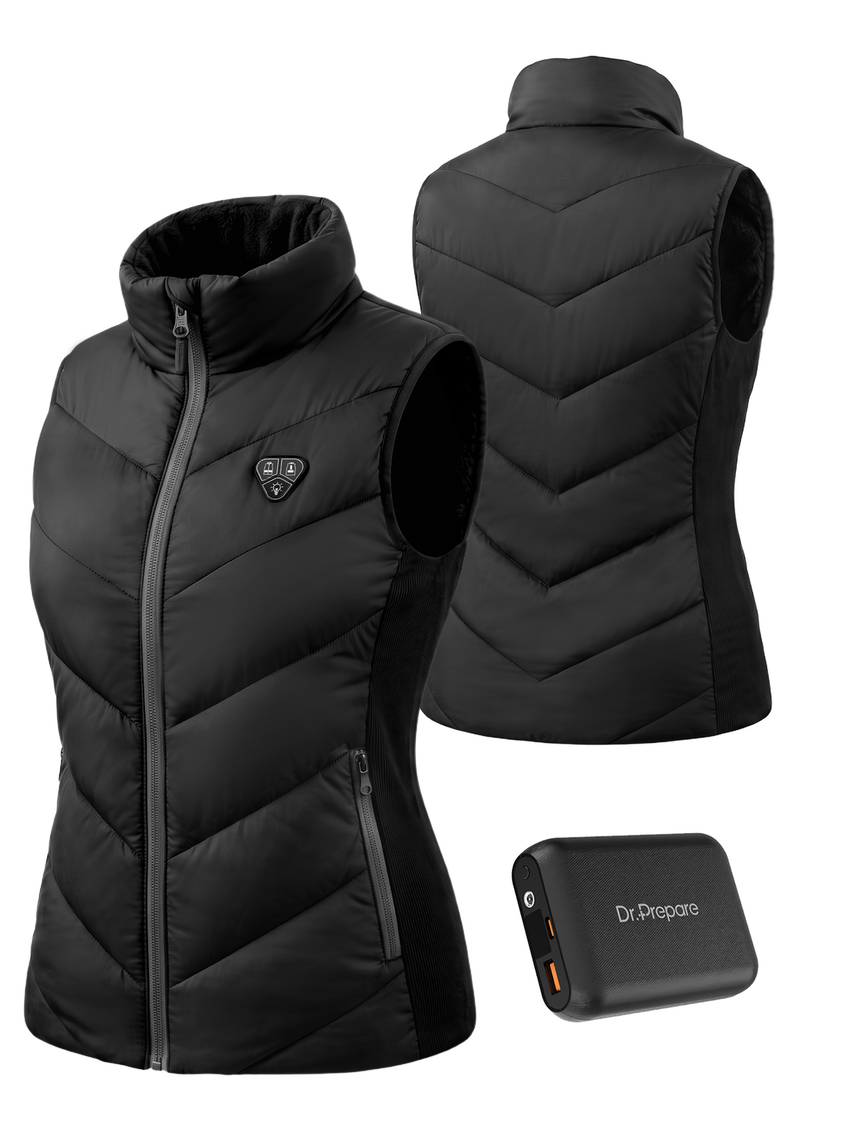 DR.PREPARE Heated Vest for Women, Contoured Fit, 16000mAh, 7.4V, 7H Heat