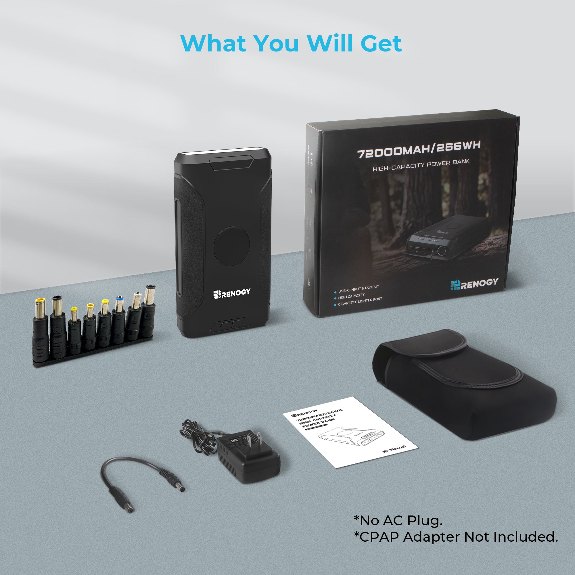 2026 Upgraded】72000mAh 266Wh 12v Power Bank with 40W PD, Brick-Sized
