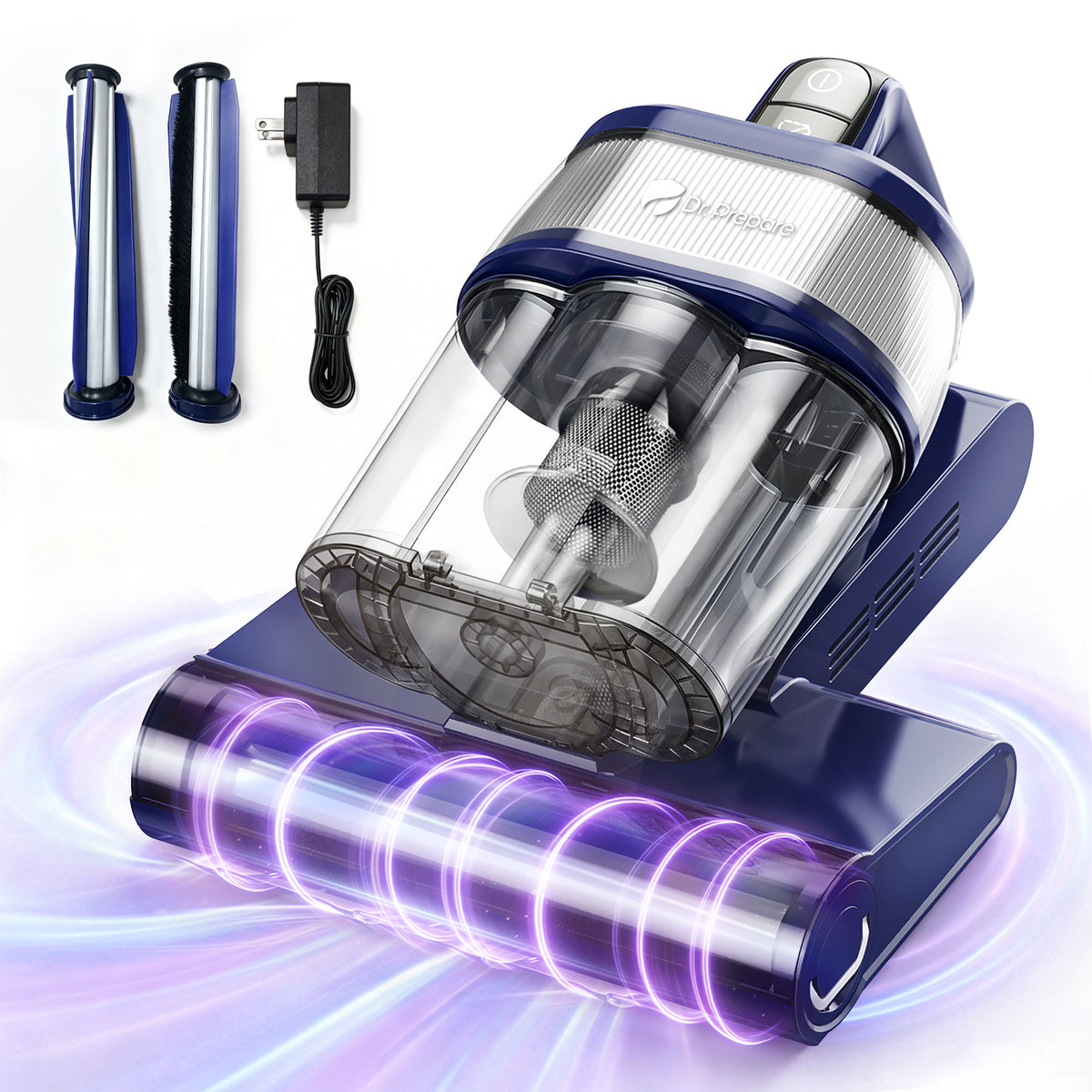 Dr.Prepare Cordless Handheld Vacuum, 18.5kPa Suction, 80000RPM, 38min Max, 2 Modes