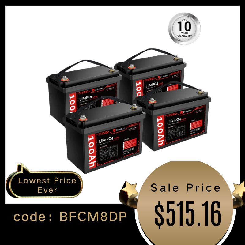 Multiple Packs 12V 100Ah LiFePO4 Lithium Battery - Connect In Series [10-Year Warranty]