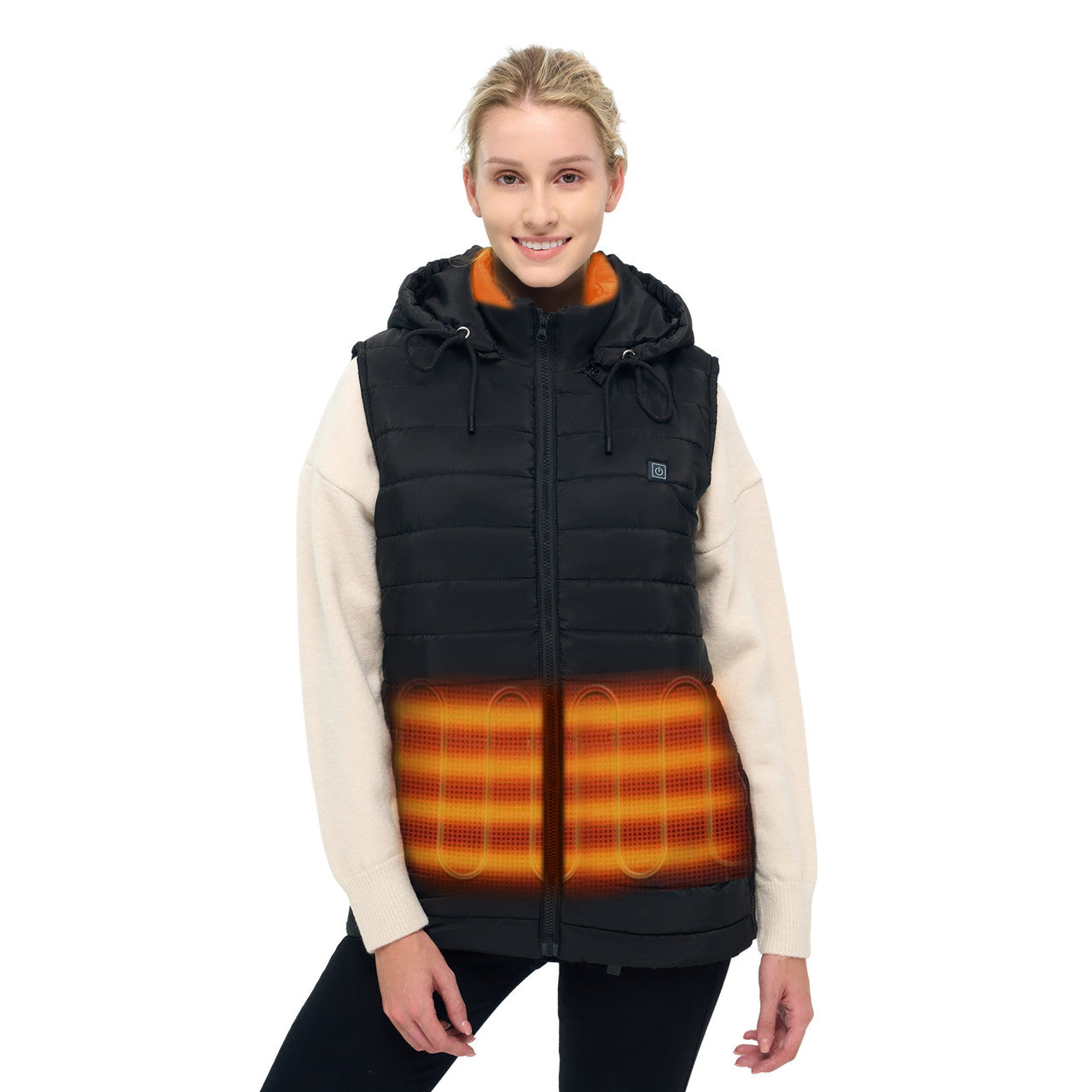 Orange heated jacket best sale