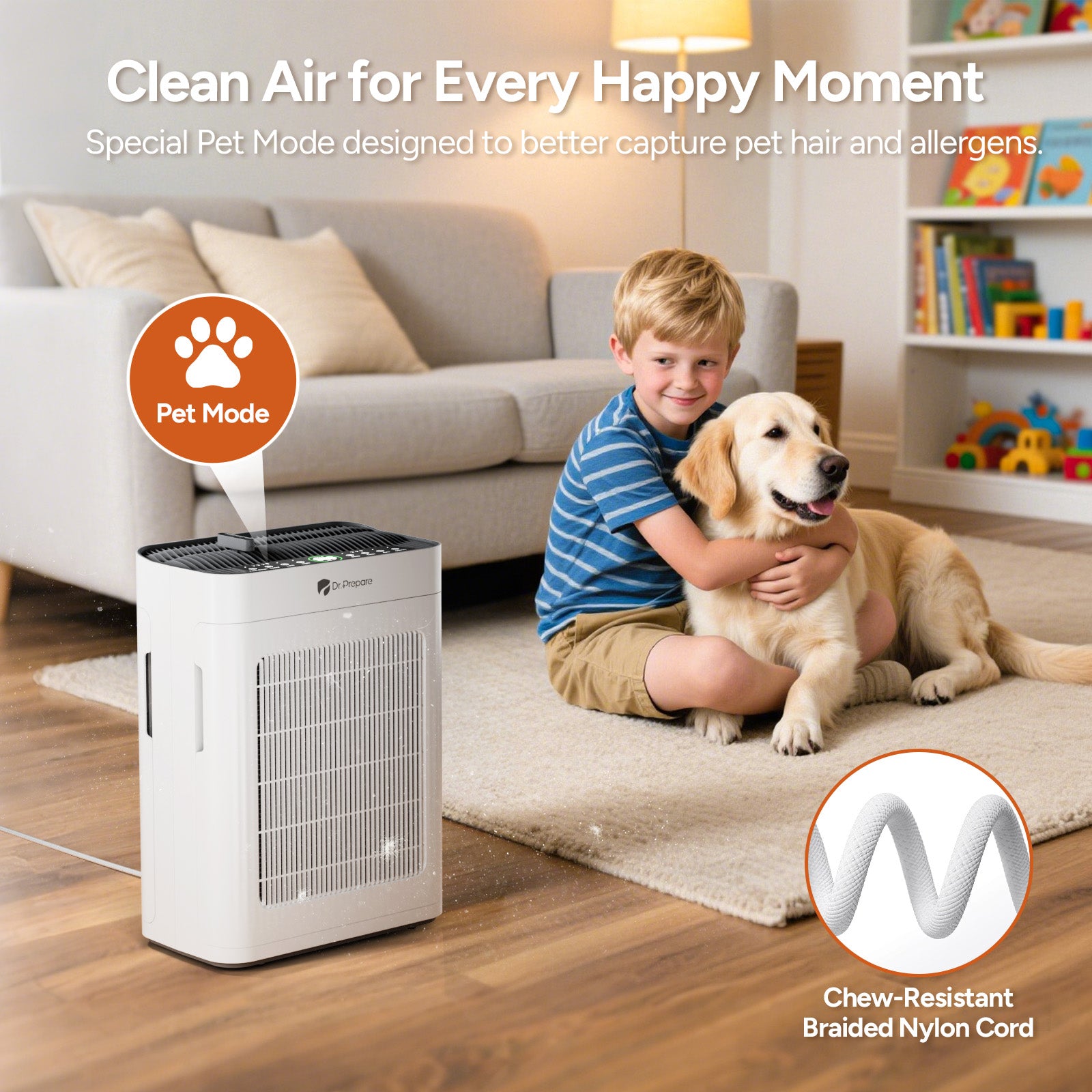 DAP01 HEPA Air Purifier with Pet Mode