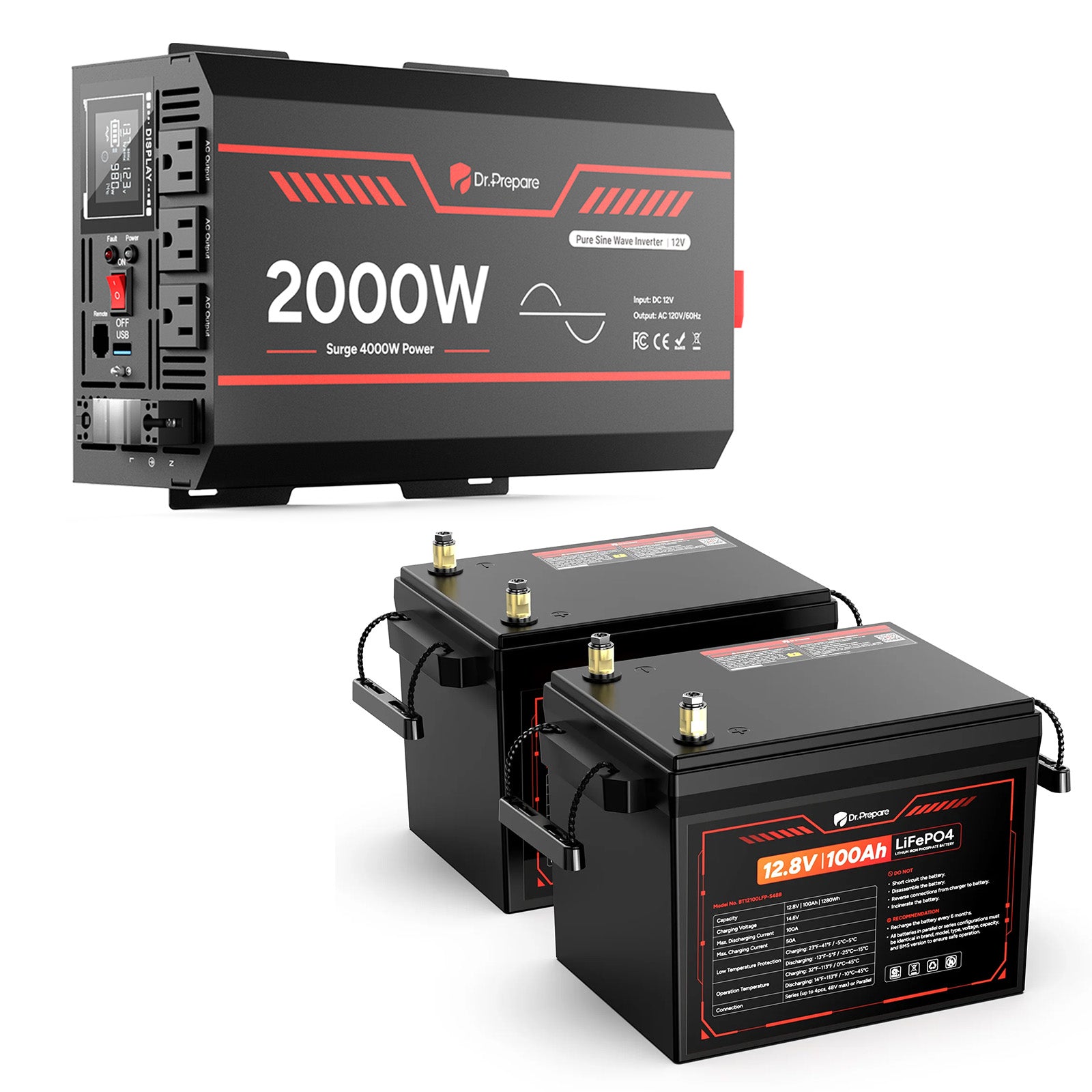 12V 100Ah LiFePO4 Lithium Battery- Compact Size