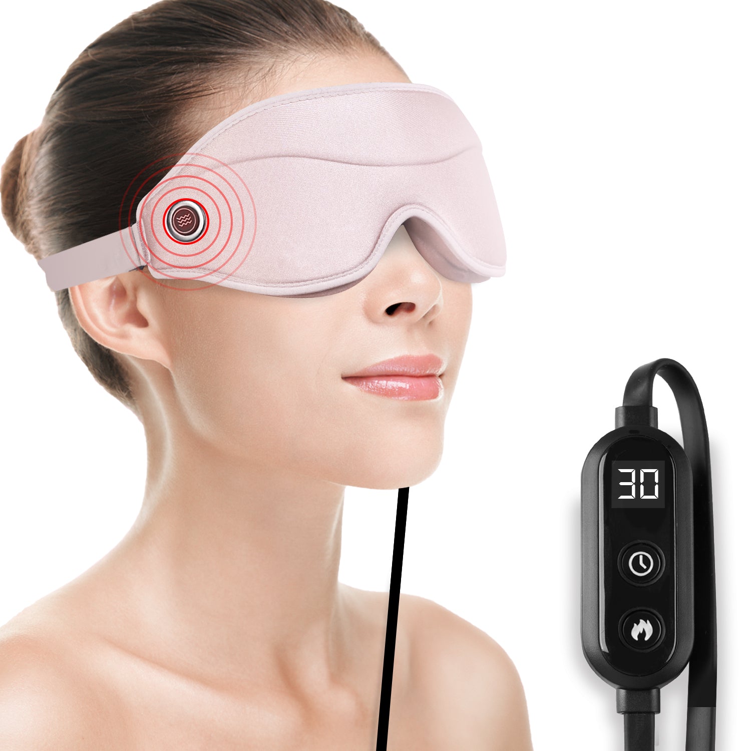 3 in 1 Heated Vibration Massage Eye Mask