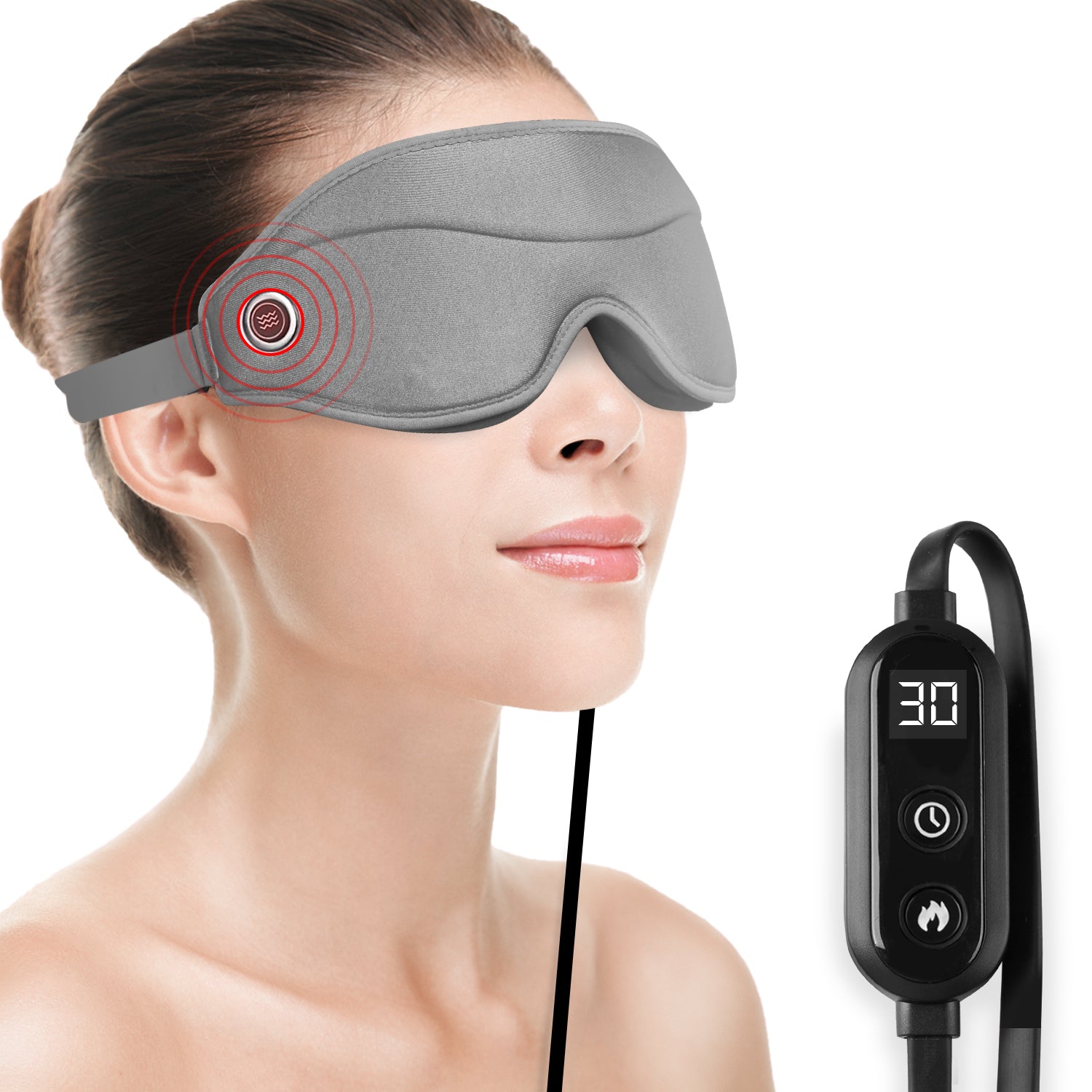 3 in 1 Heated Vibration Massage Eye Mask