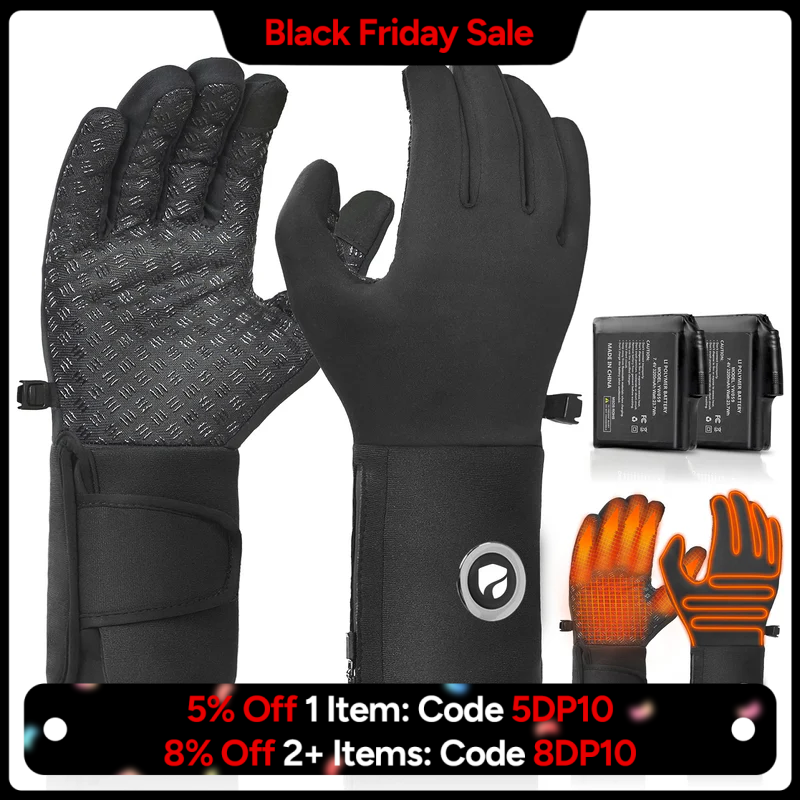 Heated Gloves with 7.4V 3200mAh Battery