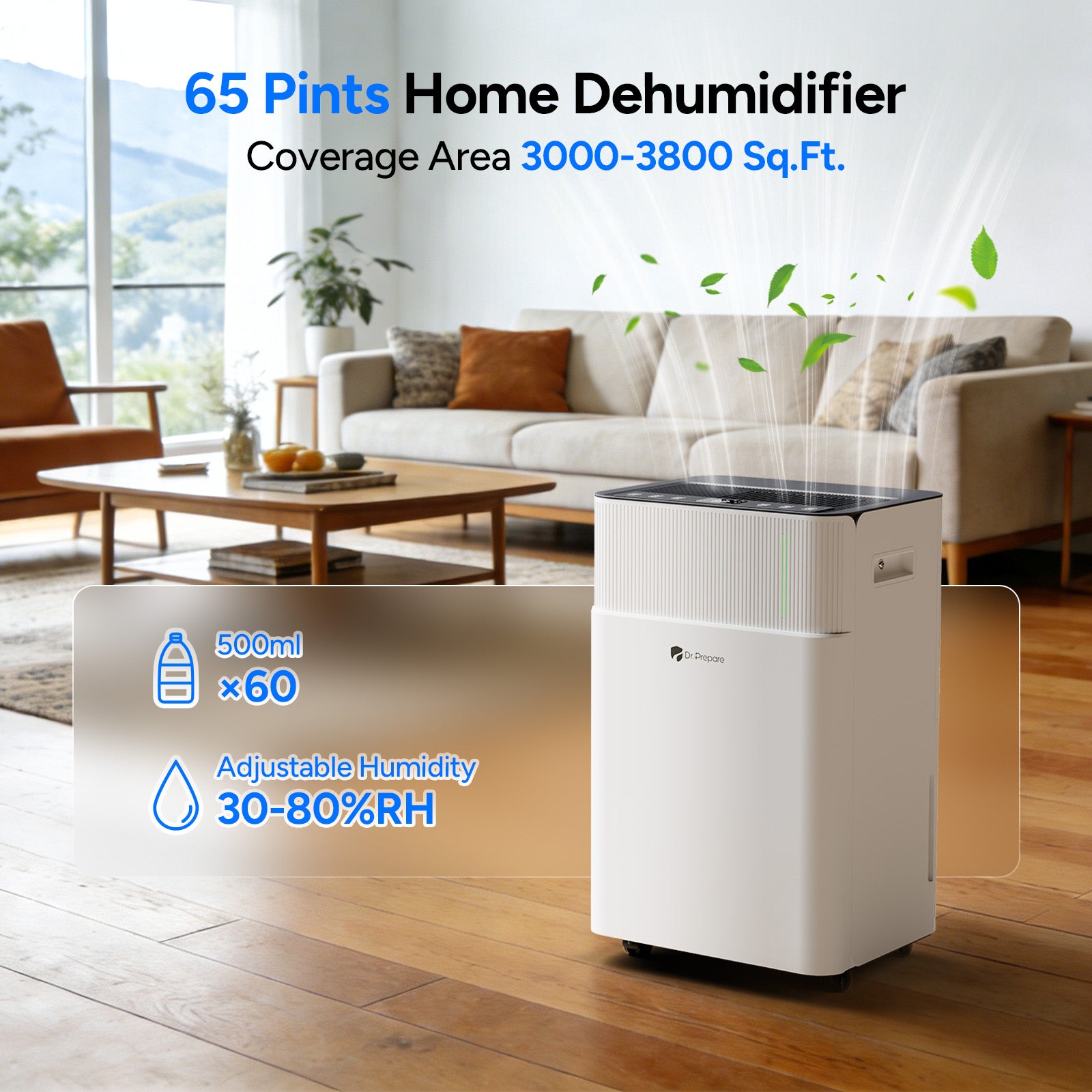 DR.PREPARE 65 Pints Home Dehumidifier