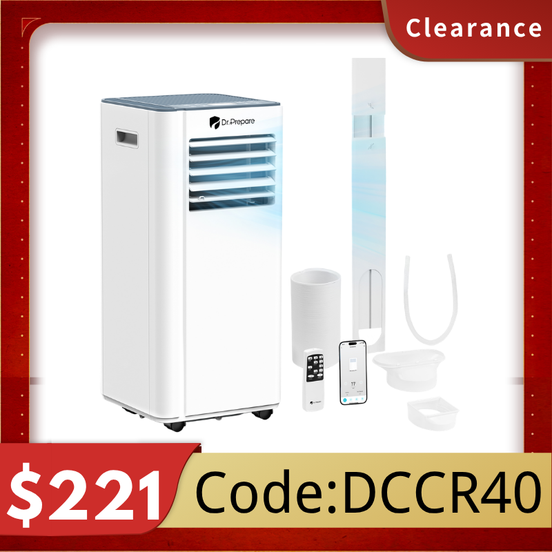 Dr.Prepare 8000 BTU Smart WiFi Portable Air Conditioner