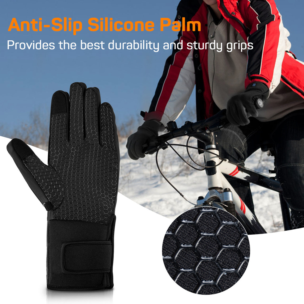 Dr. Prepare Heated Gloves for Men Women, 3200mAh Rechargeable Electric Battery, Thin Heated motorcycle Work Gloves Liners, Touch Screen Gloves Winter Hand Warmer for hunting skiing Snowboarding