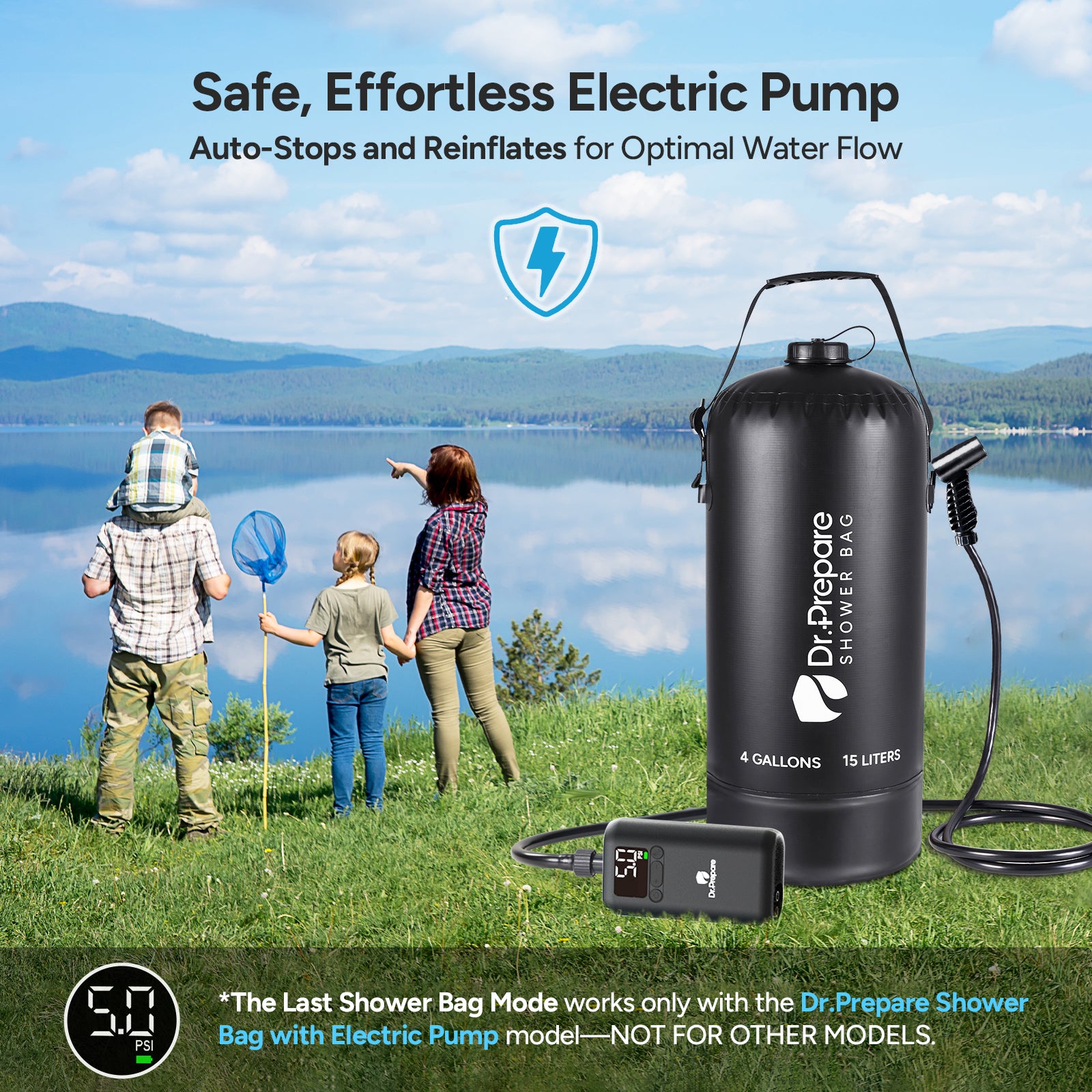Dr.Prepare 2,000mAh Portable Air Pump