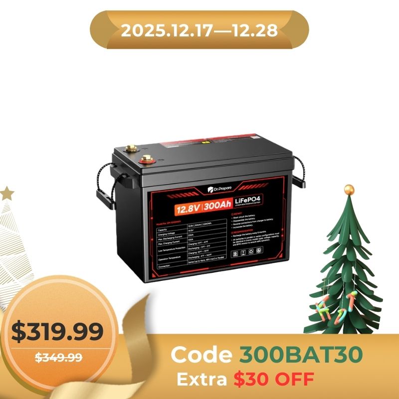 12V 300Ah LiFePO4 Lithium Battery  - Compact Size (10 Year Warranty)
