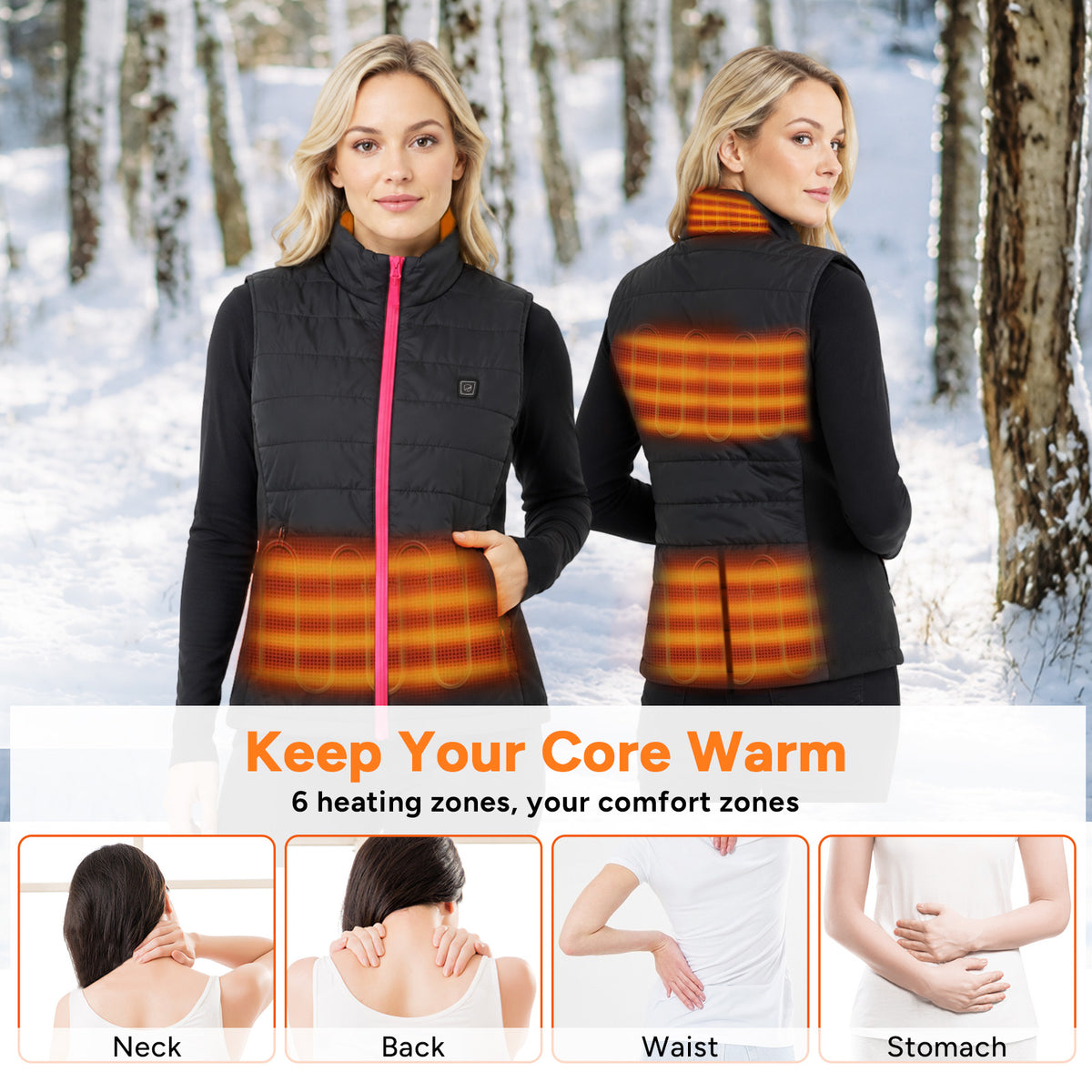 Dr.Prepare Electric Women’s Heated Vest with 16000mAh Battery Pack XS-XL
