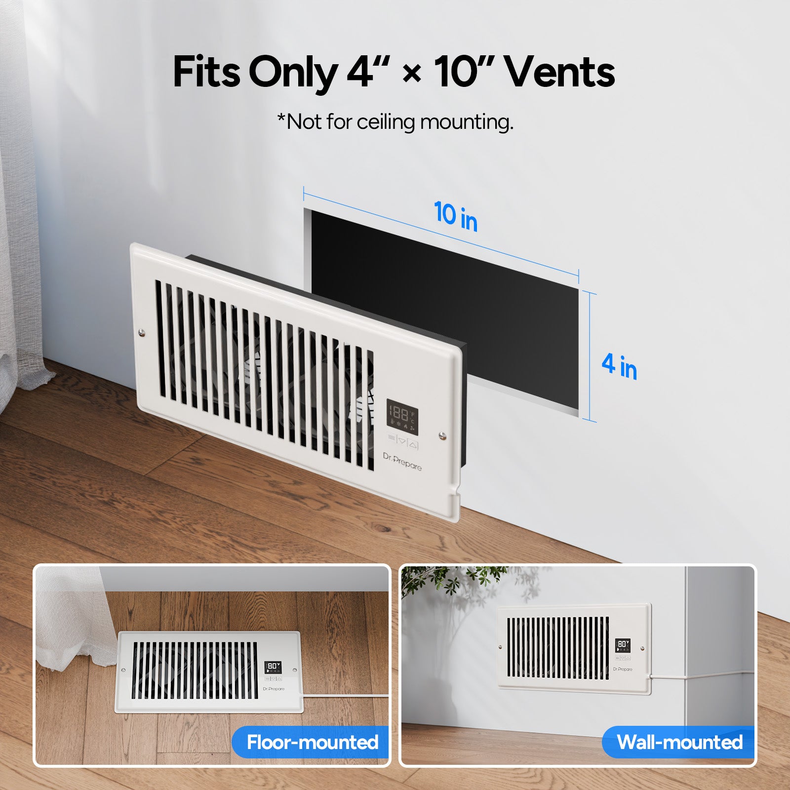 4" × 10" Smart Register Booster Fan