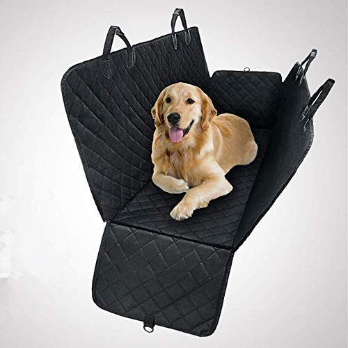 Dr. Prepare Pet Seat Cover, Waterproof, Durable, and Non-Slip Dog Cover with Hammock for Cars, Trucks, and SUVs - Black