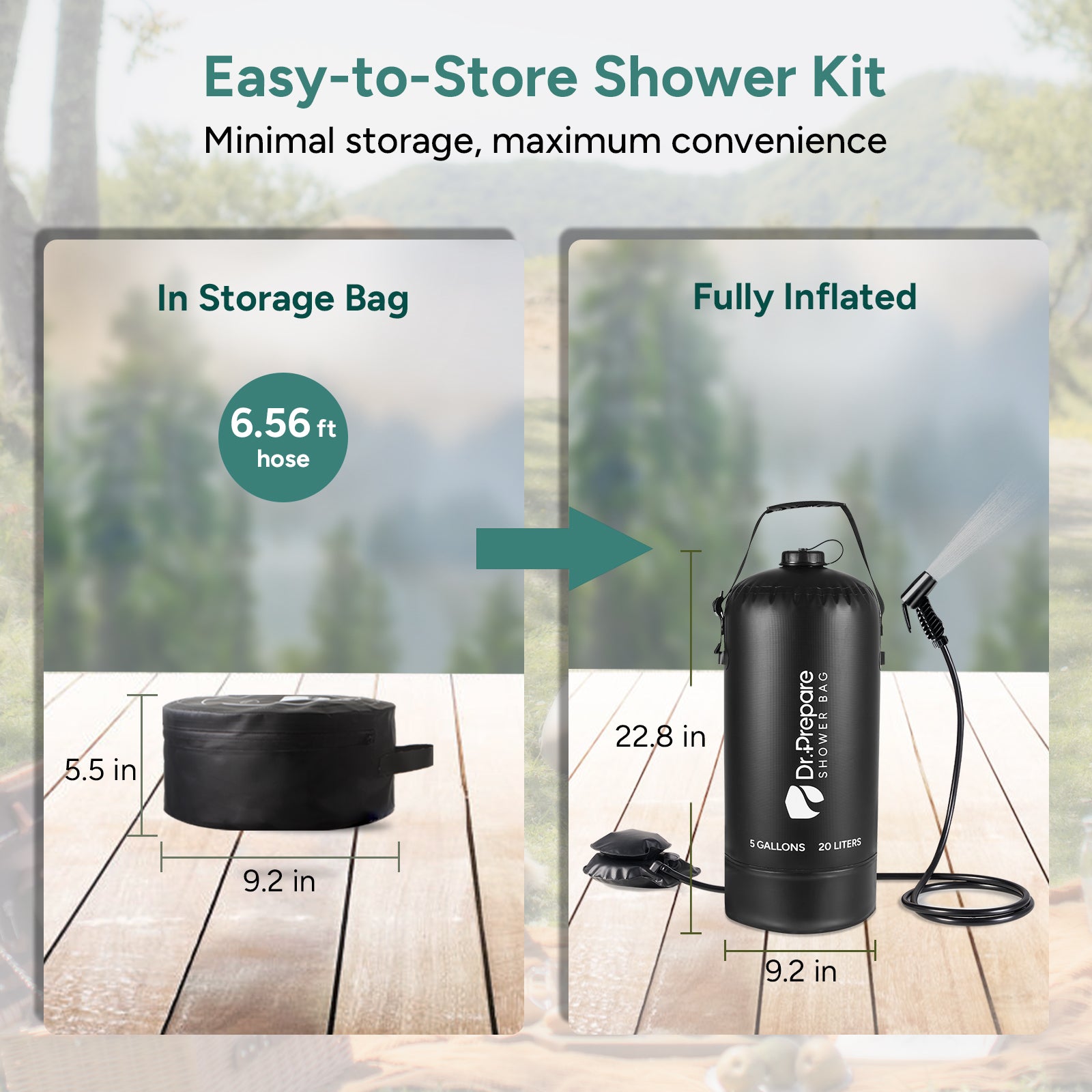 20L Portable Camping Shower Bag