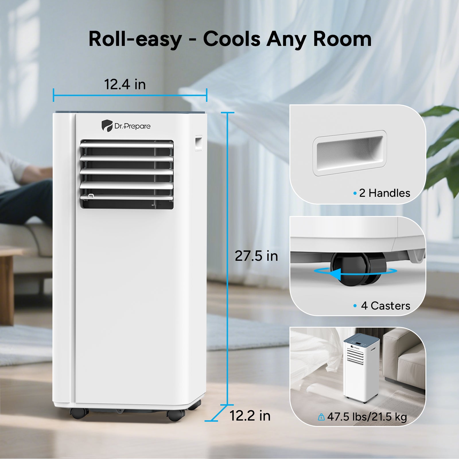 Dr.Prepare 10000 BTU Smart WiFi Portable Air Conditioner