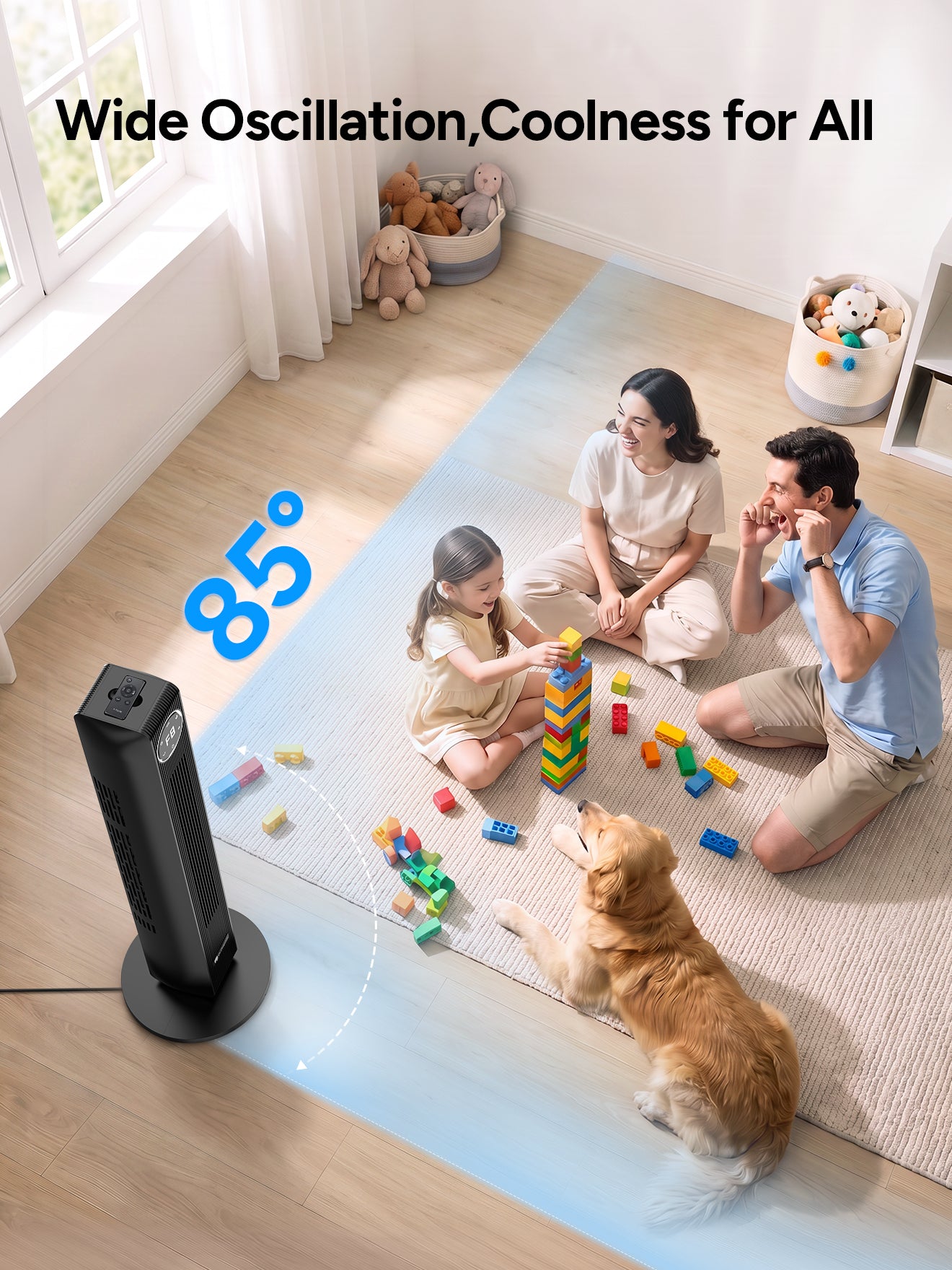 DR.PREPARE 40” Tower Fan with App & Remote Control