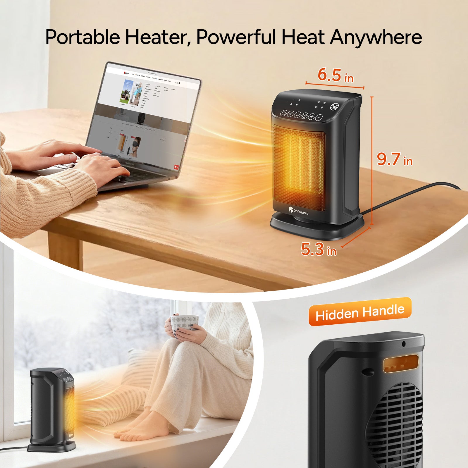 Dr.Prepare Powerful 1500W Space Heater