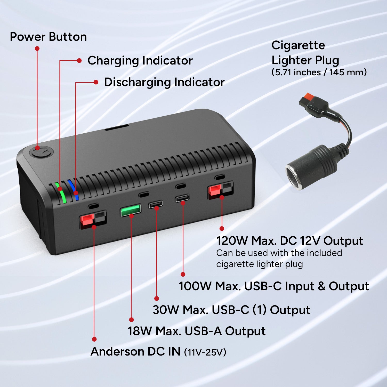 2-in-1 PowerMax 100Ah 12V LiFePO4 Battery & 1280Wh Portable Power Station (Upgraded)